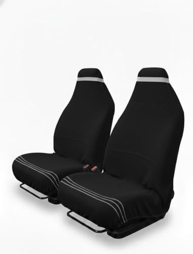 Image of MISHIKA Cotton Car Seat Towel Cover, Universal Fit, Beige, Soft Driving Comfort, 130x50 cm (1, Black, 30 x60)