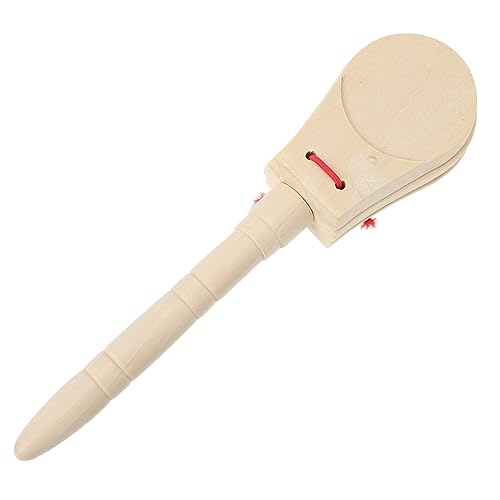 Vaguelly Wooden Castanet Percussion Instrument Creative Educational Musical for Easy to Play Develops Rhythm and Hearing Skills Safe Smooth Surface