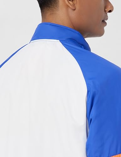 Image of The Indian Garage Co Men Regular Fit Colorblocked Wind Cheater