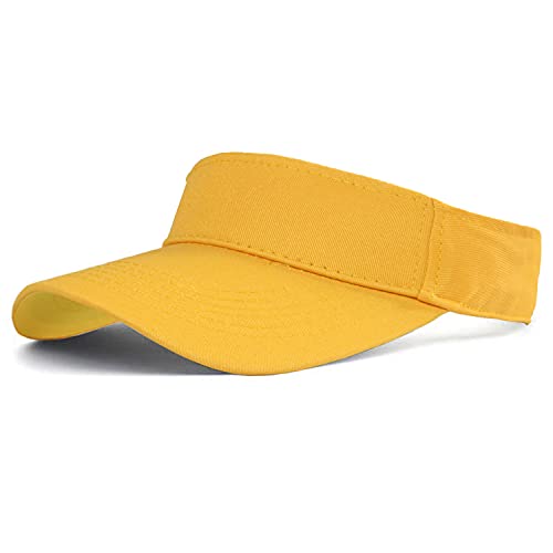 Hh Hofnen Sports Sun Visor Hats Twill Ball Adjustable Sun Caps For Men Women (#2 Yellow) #TOP13