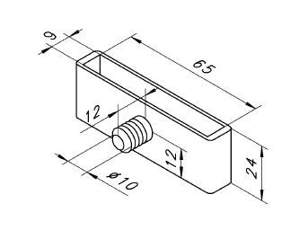 Generisch Wiedergutschlafen 10er Set Kappen zur Befestigung von Leisten im Lattenrost (110_65x24x9 mm (mit 1x Pin unten)) – Bild 3
