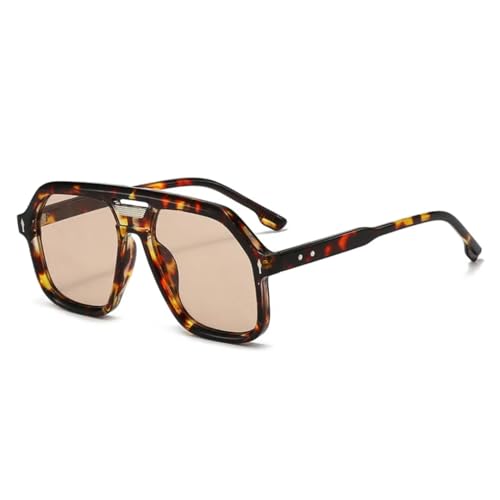 Lunettes de soleil UV400 tendance rétro avec détails rivets élégants