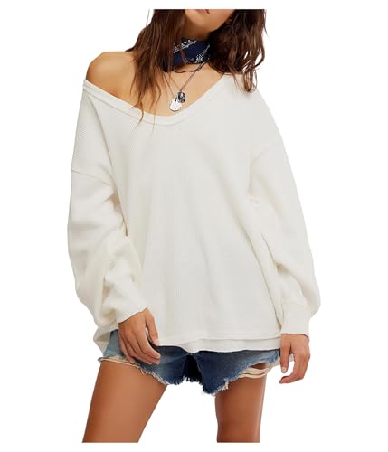 Free People Women's 2 Coast Thermal, Clean Ivory