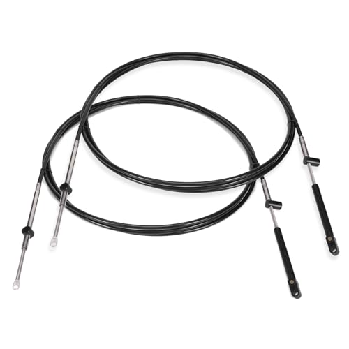 Atesilor 2pcs 16FT Gen1 Boat Throttle and Shift Cables Compatible with Mercury MerCruiser Marine Force Outboard Engine 600A Controller, Replace CC17916