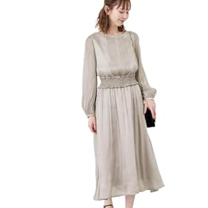 [ロペピクニック] ドレス 【Mon E’toile/モンエトワール】 結婚式にも/シャイニープリーツDRESS レディース" 