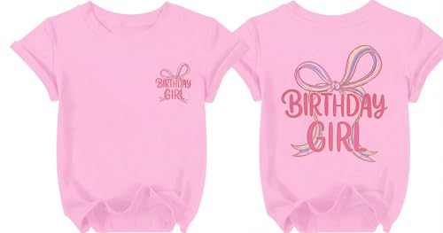 Image of YHHR Birthday Girl Shirt Tie Dye Girls Birthday Shirts 7-14 Year Kids Tops