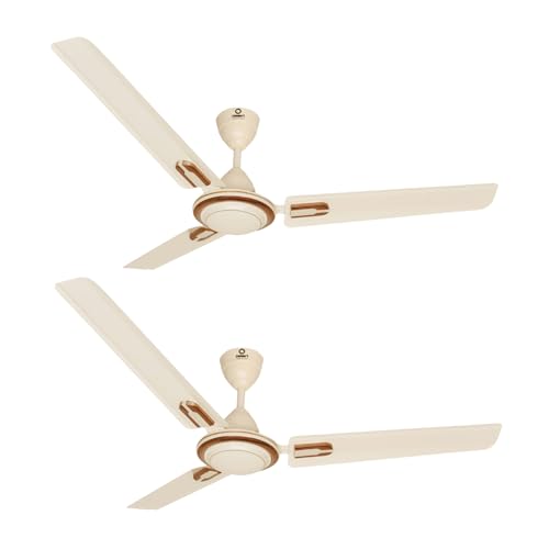 Image of Omen Changing Lives Decora 1200mm Ceiling Fan | BEE Star Rated, Energy-Efficient | Ultra High-Speed Motor for Superior Airflow | Powerful & Durable | 2-Year Warranty |Pack of 2 (Ivory)