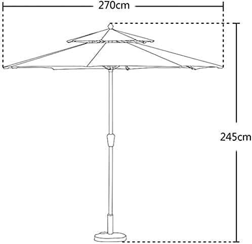 Housewares Sun Parasol Umbrella Garden Outdoor Patio Table Market Umbrella Weatherproof Cover, Portable Offset Patio Umbrella for Poolside, Deck, Garden, Backyard, Pool (Size : Dar(Dark Green)