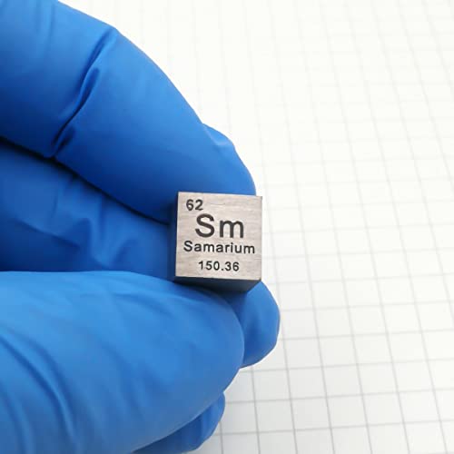 Samarium cube de densité 99,9% : bloc de métal pur pour expérimentation physique - 6