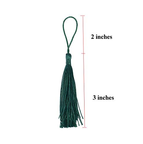 100pcs Silky Handmade Craft Tassels Mini Pendant for DIY Bookmark Keychain, Garland, Graduation Cap, Curtains, Jewelry Making - Image 2