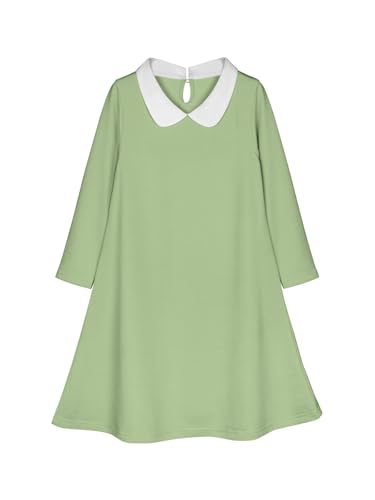 Image of HELLCAT Black Midi /Knee Length Peter Pan Collar Dresses for Girls