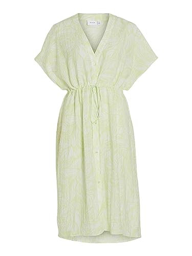 Robe midi VILA VILIMIA fluide en crêpe style chemisier à boutons pour femme