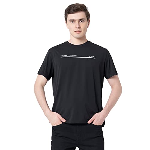 Image of Red Tape Printed Athleisure Round Neck T-Shirt for Men | Premium Comfort | Versatile Everyday Essential
