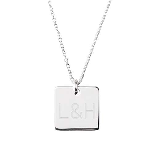 YourSurprise Necklace with pendant with engraving, personalised, name engraving, silver.