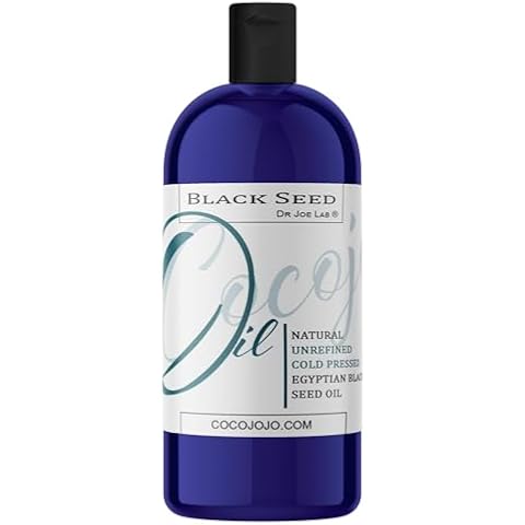 Cocojojo 32 ounce Black Cumin Oil - Black Seed Oil - Kalonji Oil Cold Pressed Pure Natural Seed Oil Hair Beard Face Lips Joint Cover