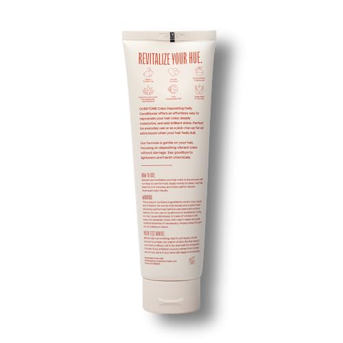 Image of OVERTONE Color Depositing Daily Conditioner, Semi Permenant, Ginger Glow | Refresh Color & Prevent Fading, Hydrating, Vegan & Cruelty-Free, All Hair Types, Contains Shea Butter & Coconut Oil