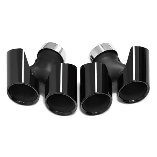 Embouts d'échappement en acier inox noir pour 911 finition luxe