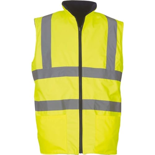 Gilet polaire réversible haute visibilité homme YOKO Yk041 veste de travail veste