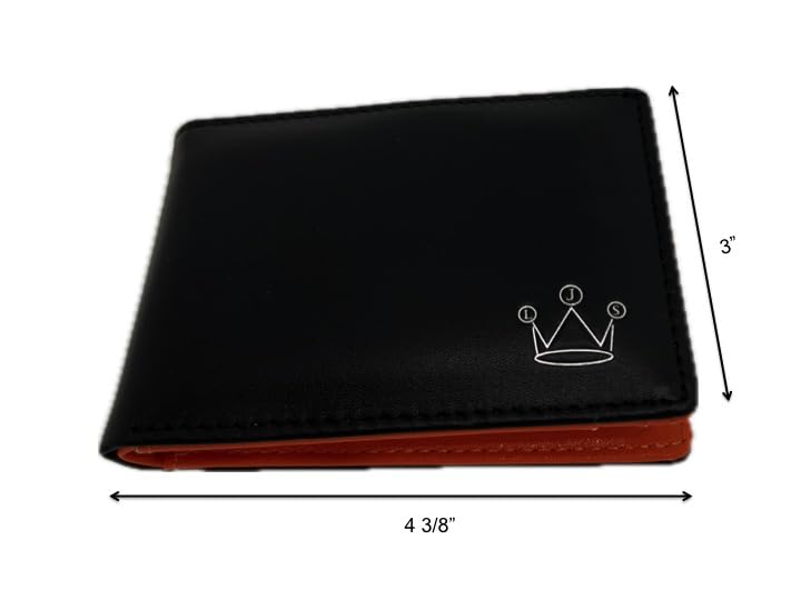 Men's Wallet with RFID Protection (Black-Orange), Small4