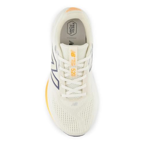 New Balance Women's Fresh Foam 520 V9 Running Shoe, Sea Salt/Linen/Hot Mango, 7.53