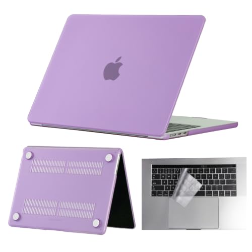 Funda MacBook Pro 15 2016-2019 A1707 A1990 morada mate con protector 1