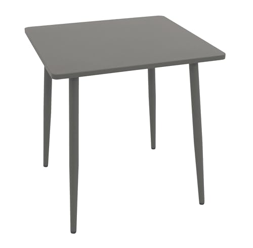 DEGAMO Bistrotisch Gartentisch Denver 70x70cm quadratisch, Metall/Stahl grau, Indoor und Outdoor DEGAMO Bistrotisch Gartentisch Denver 70x70cm quadratisch, Metall/Stahl grau, Indoor und Outdoor