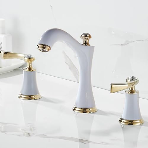 Robinet de lavabo 3 trous laiton blanc pour remplacer un vieux mitigeur qui fuit