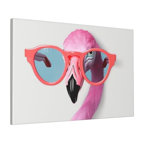 Toile flamant rose 40x60 cm pour habiller un mur vide avec style et couleur