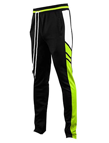 Image of SCREENSHOT Screenshotbrand Mens Hip Hop Slim Fit Track Pants - Athletic Jogger Bottom with Side Taping