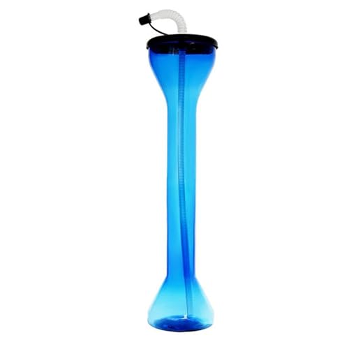 BARCONIC® Drinkware - Party Yard Cups w/Lid & Straw - 18 oz. - Color Options (Blue)