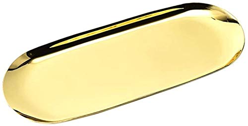 Corbeille de fruits Plateau de bijoux en acier inoxydable, serviette Plateau Plateau de rangement, soucoupe Plateau, Plateau thé, Plateau de fruits, cosmétiques, bijoux Boîte de rangement Taille: 23 X