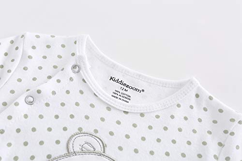 Image of Newborn Baby Boy Girl Organic Cotton Bodysuit Long Sleeve Jumpsuit 3-Pack Outfits Clothes,0-24Months