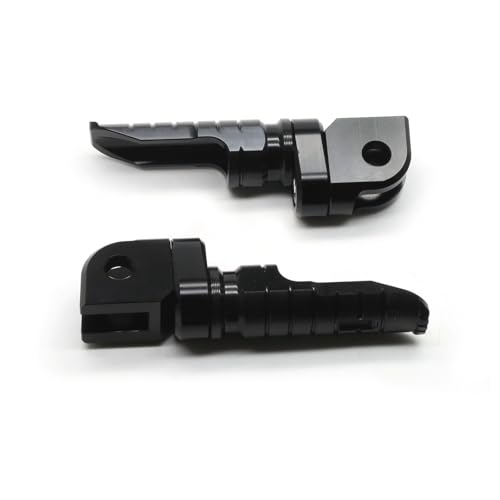 Image of MZS Motorcycle Foot Pegs Compatible with ZX4R ZX4RR ZX25R EX 400 500 Z400 Z500 2018-2026, Front Adjustable Footpegs Rider Foot Pedal Black CNC
