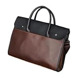 Elegabrillia Aktentasche für Herren, Bürotasche, PU, Wasserdicht, Verstellbarer Riemen, Stabile Business Tasche, Laptop Tasche für Die Arbeit, Geschäftsreise, Braun