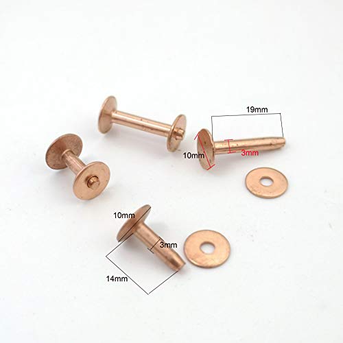 Towonder Copper Rivets With Setters Rust-Proof Studs Diy Leather Craft Making Tool Kits Tack Repairs #TOP1
