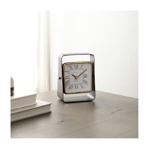 Image of Decor de Maison Handcrafted Tempovista Luxury Table Clock for Livingroom,Bedroom,Studyroom | Desk /Table Clocks for Home Decor | Silent Analog Table Clock | Best for Gifting | Gold & Black