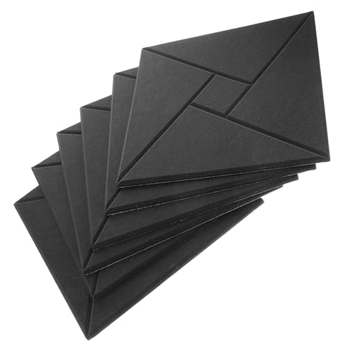 Abaodam 6pcs Paneles Acústicos Autoadhesivos para Absorción de Sonido, Paneles de Fibra de Poliéster para Aislamiento Acústico en Estudios de Música, Dormitorios y Cinemas en Casa, Fácil Instalación y Reducción de Ruido miniatura 1