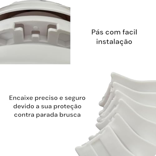 Ventilador de Teto com Luminária LED, Controle Remoto, 4 Pás, Ajuste de Brilho, Branco 40W