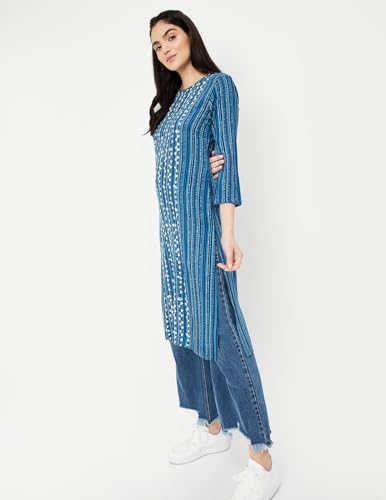 Image of Max Women's Rayon Blend Regular Fit Casual Kurta