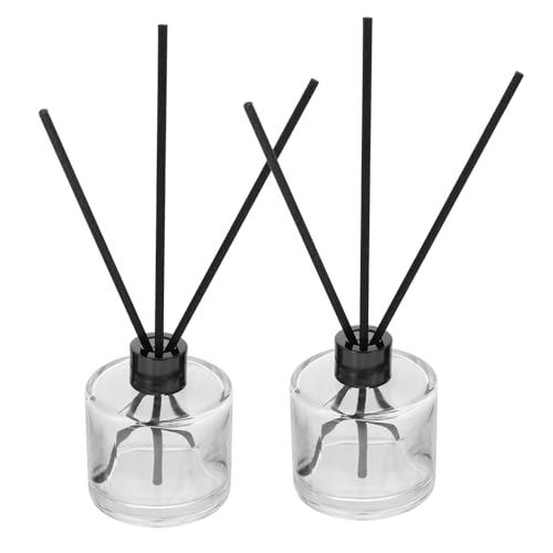 Set de botellas difusoras de aromaterapia 50ml con varillas negras 18cm miniatura 1