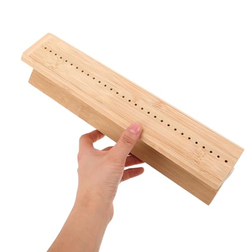 Base de encuadernación de madera de bambú con punzón ajustable WOONEKY 4