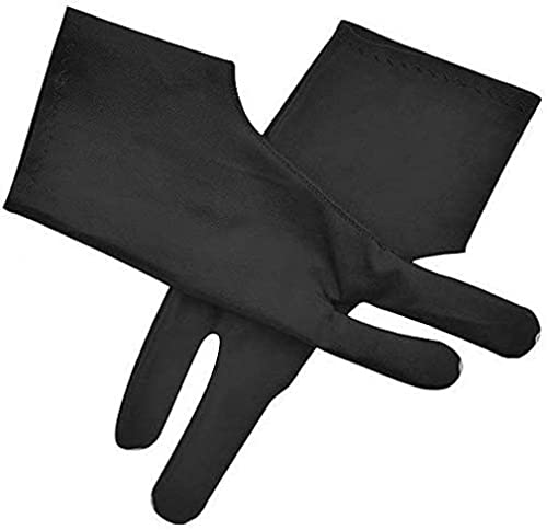 二本指 グローブ 4枚入り 絵描き手袋 アーティストグローブ 液晶ペン タブレット用 トレースライトパッド グラフィックスモニター対応 フリーサイズ 男女兼用 左利き右利き 防汚 通気