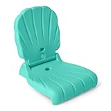 Step2 Kids Shell Flip Seat, Portable Outdoor Chair for Poolside, Camping, Beach, Stadium, Providing Back Support, Made of UV20 Durable Plastic, Mint