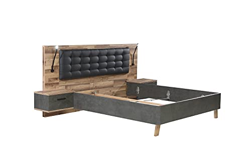 möbelando Bett Doppelbett Funktionsbett Bettrahmen Ehebett Bettanlage Rhodos IV – Bild 3