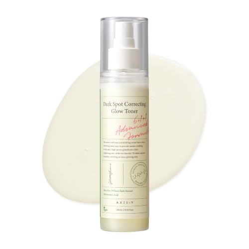 AXIS-Y Dark Spot Correcting Glow Toner 125ml - Brightening & Hydrating with 5% Niacinamide Glutathione & Hyaluronic Acid - Vegan Korean Skin Care Exfoliator Face Toner All Skin Types - 4.22 fl. oz.