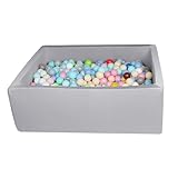 Foam Ball Pit for Kid, Kids Soft Ball Pit,Kiddie Balls PoolIdeal Gift Toys for Children, Rectangle, 40 Inch