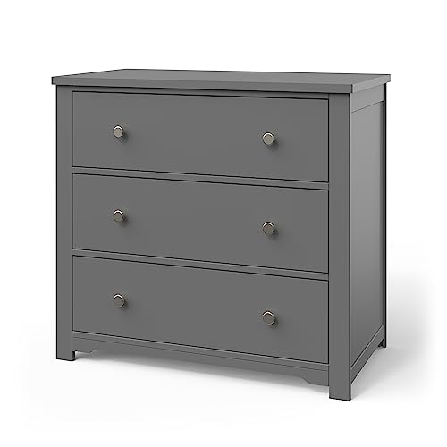 Child Craft Harmony 3 Drawer Dresser With Removable Changing Table Topper For Nursery Or Bedroom, Plenty Of Storage, Anti-Tip Kit Included To Prevent Tipping, Non-Toxic, Baby Safe Finish (Cool Gray) #TOP3