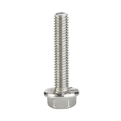Image of M8 x 30mm Flanged Hex Head Bolts Flange Hexagon Screws, Stainless Steel 304, DIN 6921, 15 PCS