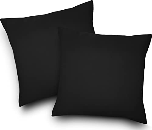 image for Utopia Bedding Throw Pillows Insert (Pack of 2, Black) - 24 x 24 Inche