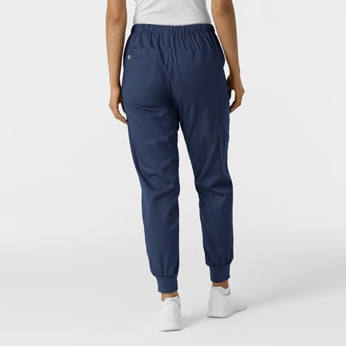 Image of Wink W123 Women's Flex-n-Reach Track Scrub Pant, Black, Large Petite
